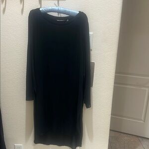Soft surroundings Black Women's sheer overlay top XL
